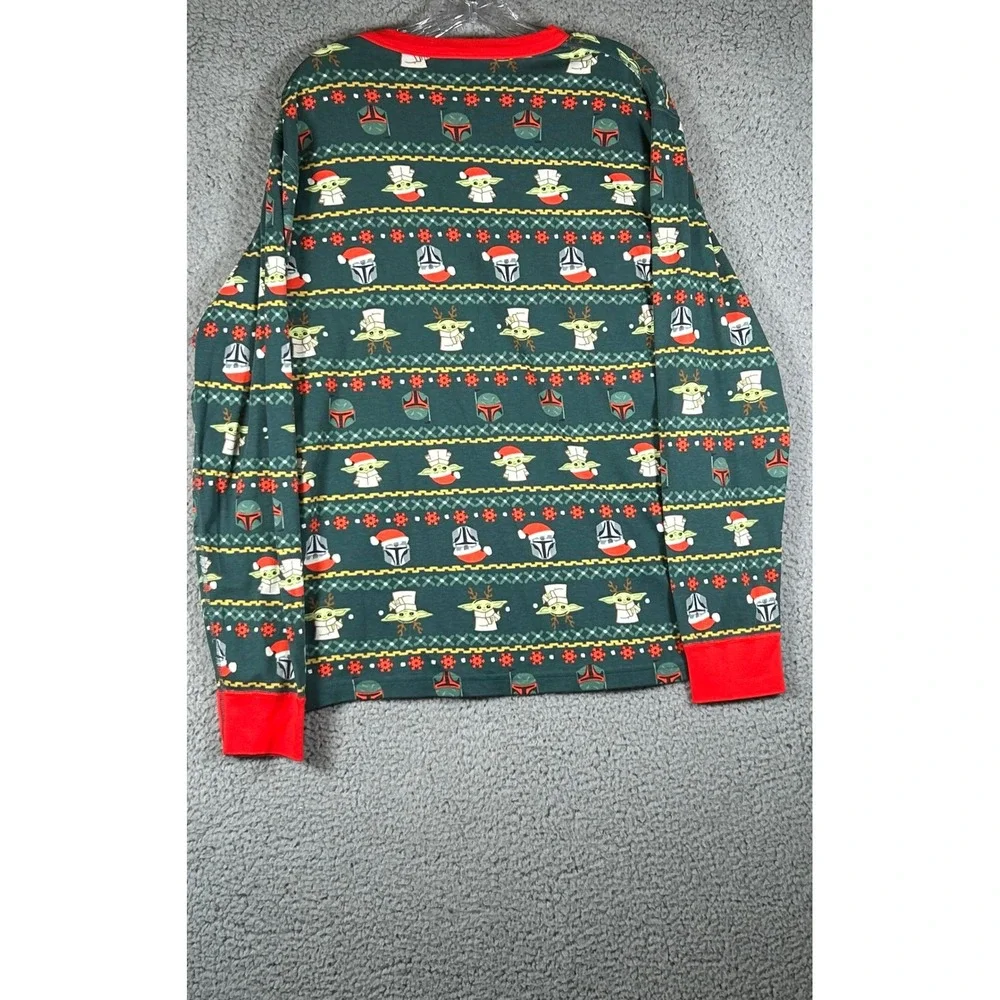 Hanna Andersson Star Wars Mandalorian Grogu Holiday Pajama Set Green L Unisex